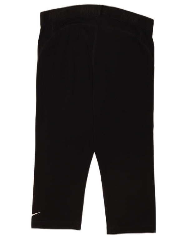 Nike Dame Dri Fit Grafiske Capri Leggings UK 14 Stor sort polyester