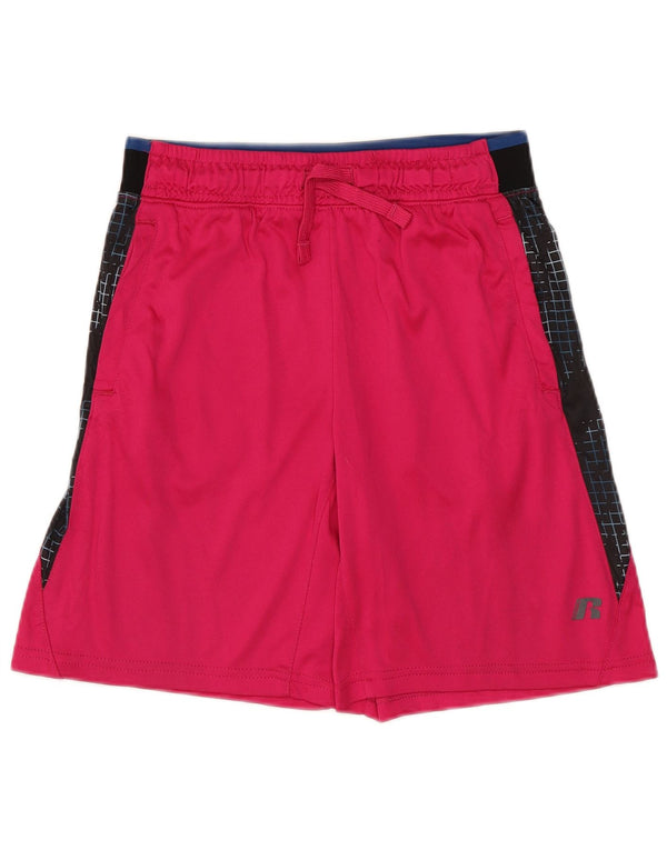 RUSSELL ATHLETIC Drenge Sportshorts 10-11 år Large Pink Colourblock