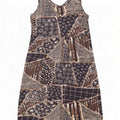 Jams World Womens Ærmeløs Shift Dress UK 16 Large Navy Blue Patchwork