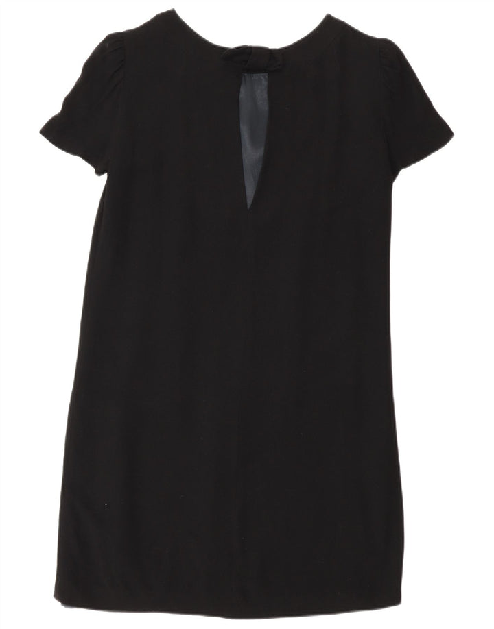 Massimo Dutti Womens Shift Dress EU 40 Medium Black Viscose