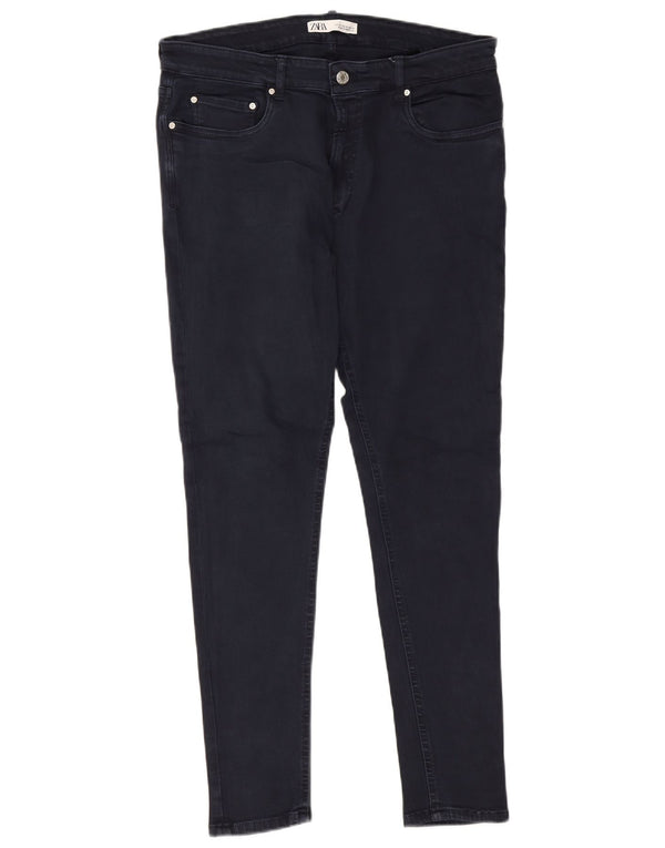 Zara Herre Skinny Jeans EU 46 XL W36 L28 Marineblå Bomuld