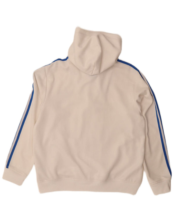 Adidas Hættetrøje med lynlås til mænd Stor hvid polyester