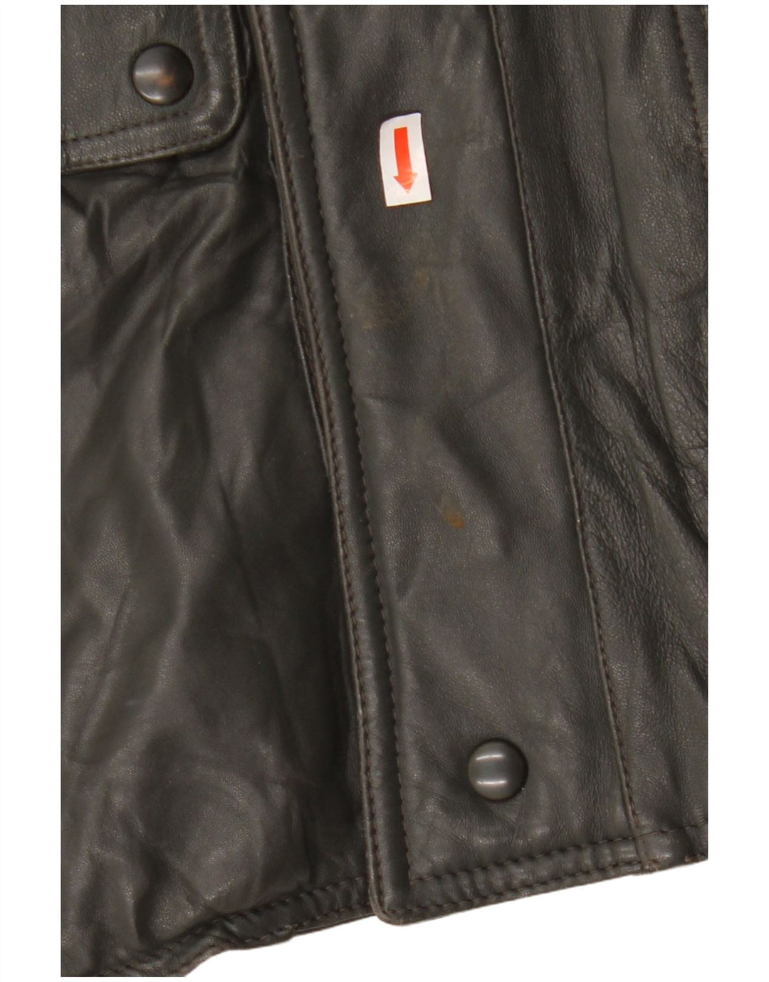 Vintage Herre Military Læderjakke UK 38 Medium Grey