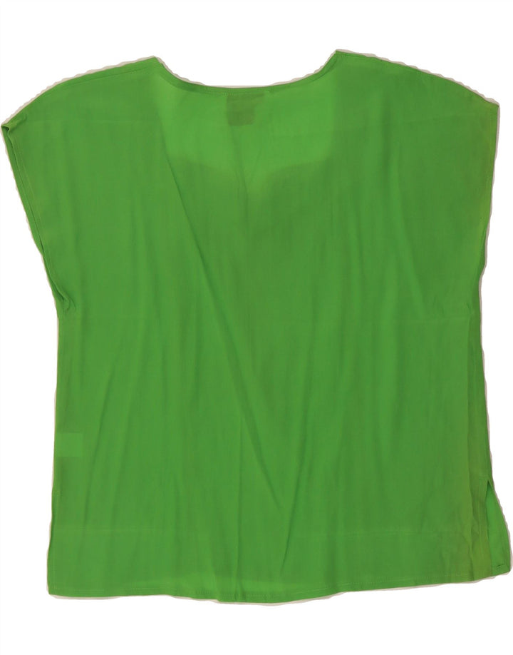 VINTAGE Womens See Through Blouse Top UK 12 Medium Green Acetate Vintage Vintage and Second-Hand Vintage from Messina Hembry 