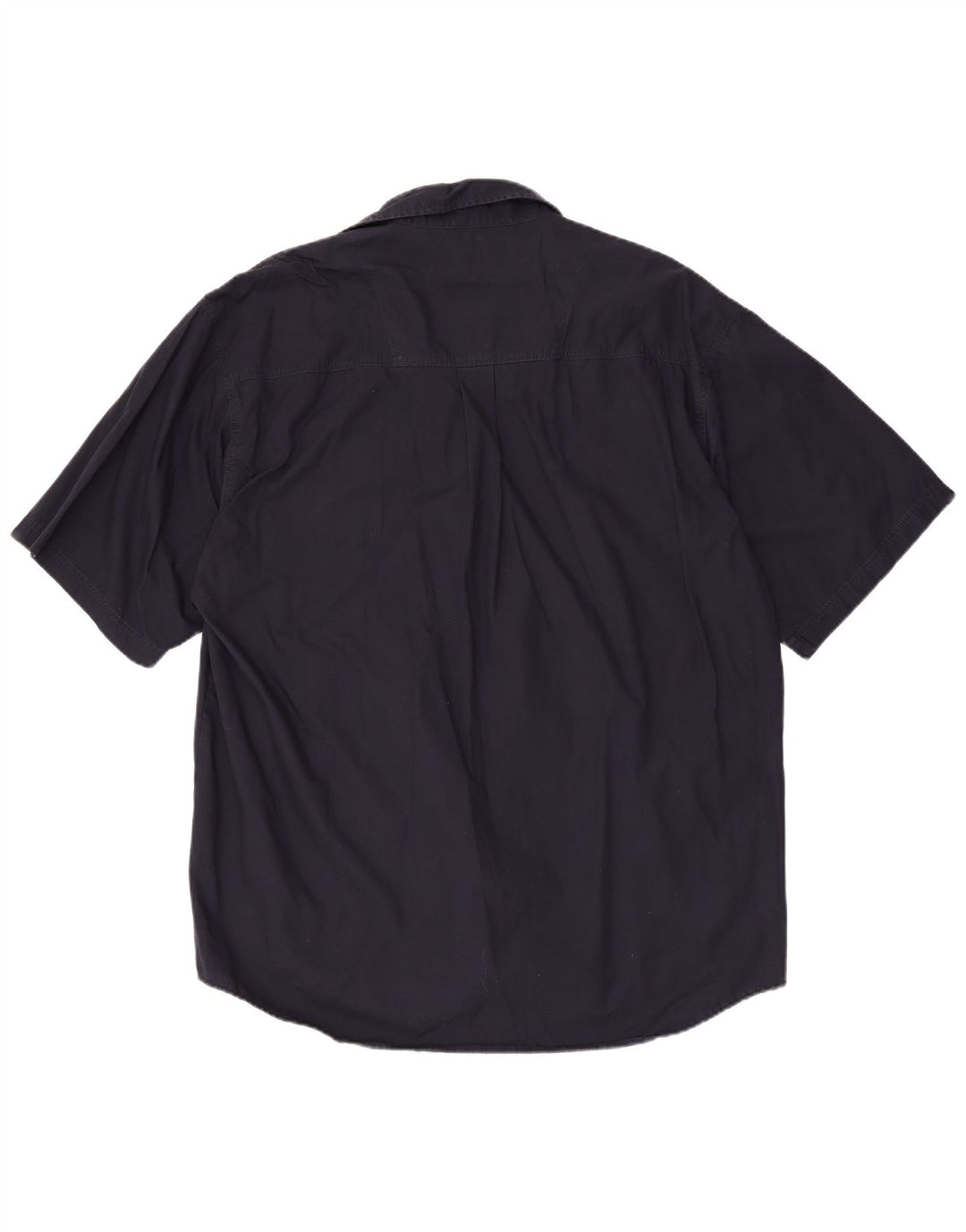 Lerros kortærmet herreskjorte XL marineblå bomuld