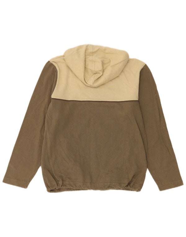 Reebok Dame Hættetrøje Jumper UK 12 Medium Khaki Colourblock Bomuld