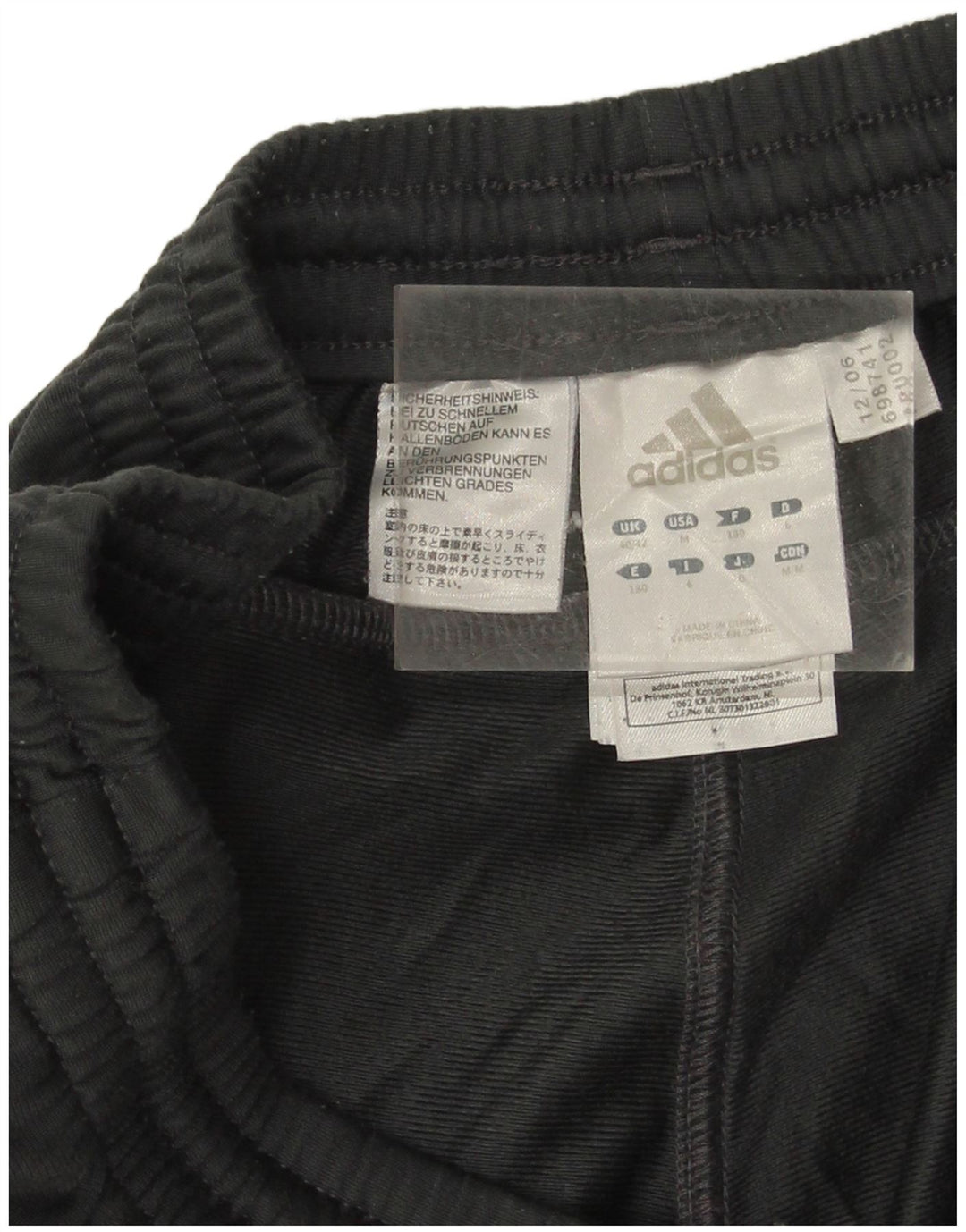 Adidas Træningsdragtsbukser til mænd UK 40/42 Medium Grey Colourblock Polyester