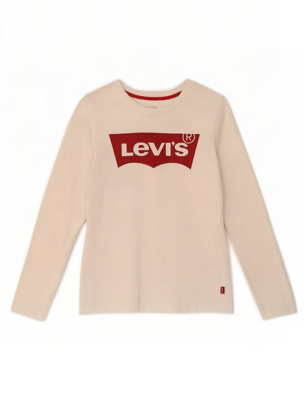 Levi's Girls Grafisk Top Langærmet 11-12 År Hvid