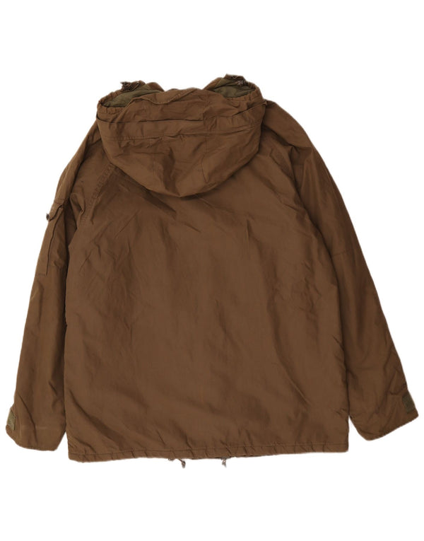 French Connection Mens Hooded Windbreaker Jacket UK 38 Medium Brown