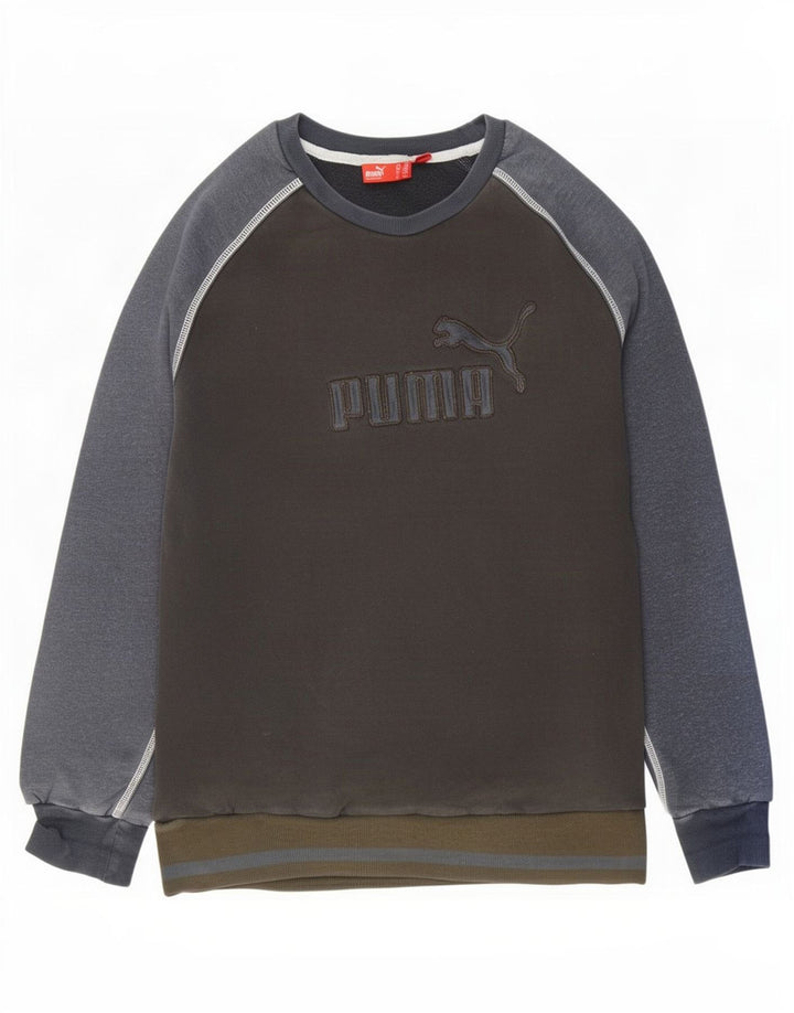 Puma Herre grafisk sweatshirt Jumper Medium Marineblå Colourblock