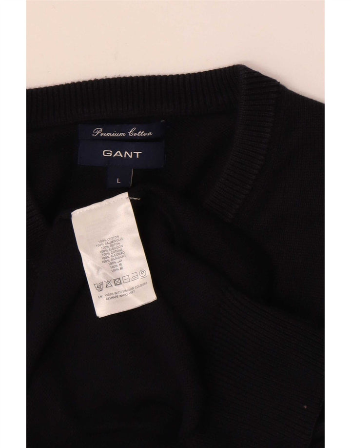 Gant Herre Regular Fit V-hals sweater Stor marineblå bomuld