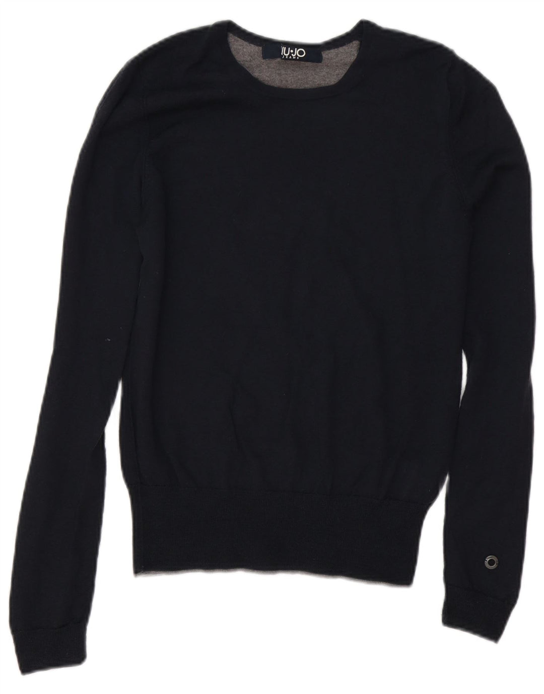 Liu Jo Herre sweater med rund hals, lille marineblå uld