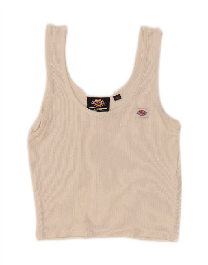 Dickies Womens Crop Vest Top UK 4 XS Hvid