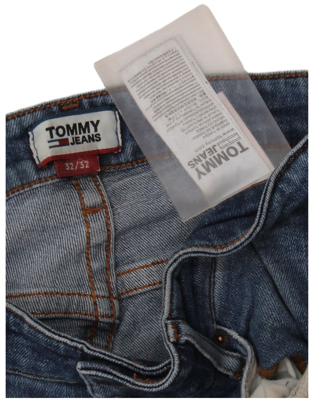 Tommy Hilfiger Herre Ryan Straight Jeans W32 L42 Blå Bomuld