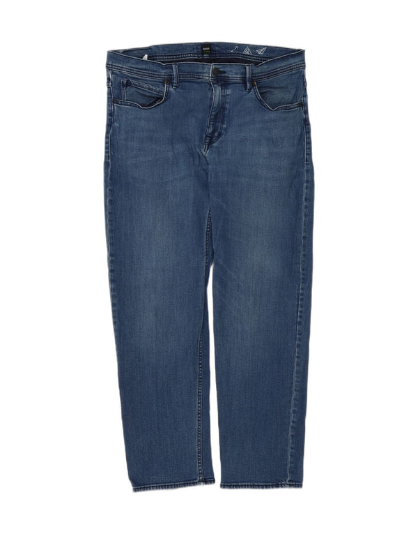 Hugo Boss Herre Slim Jeans W36 L30 Blå Bomuld