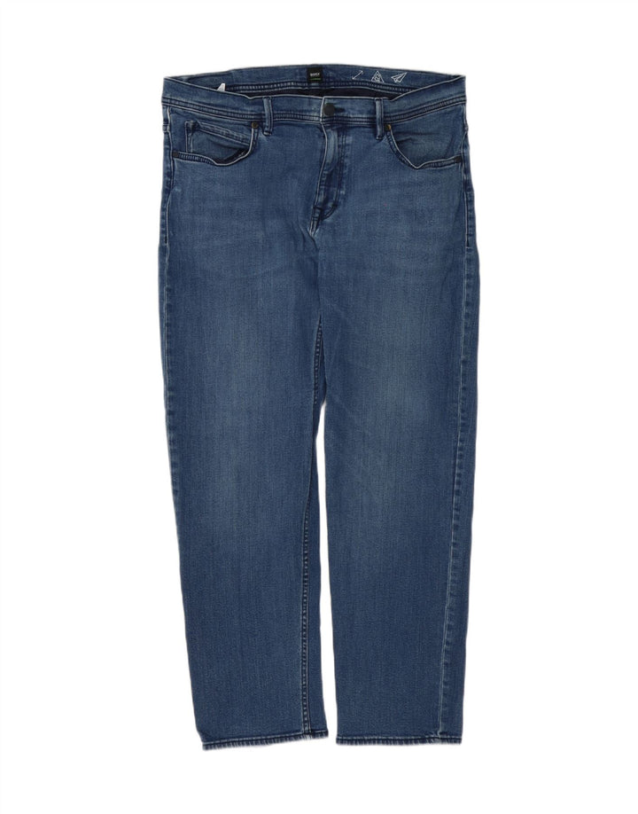 Hugo Boss Herre Slim Jeans W36 L30 Blå Bomuld