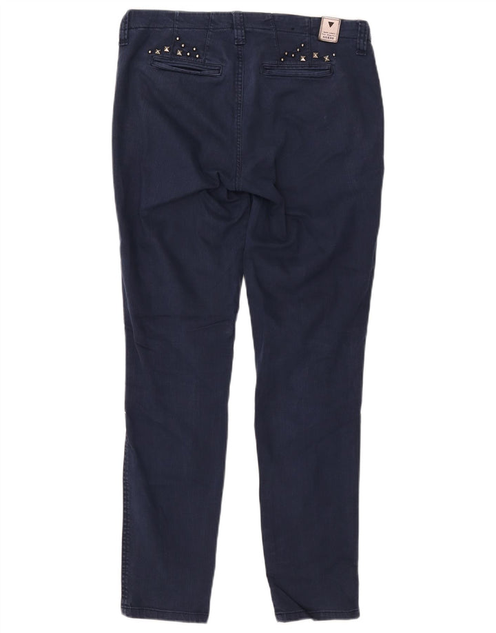 GUESS Dame Slim Jeans W27 L28 Marineblå Bomuld