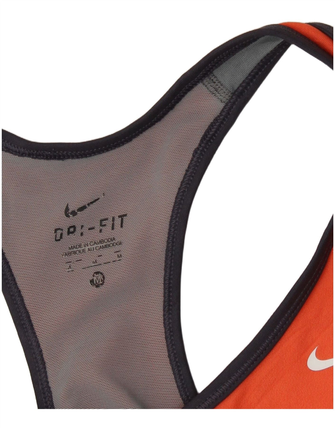 Nike Dame Dri Fit Vest Top UK 12 Medium Orange Polyester