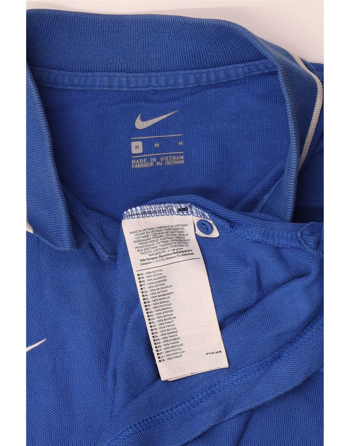 Nike grafisk poloshirt til mænd mellemblå bomuld