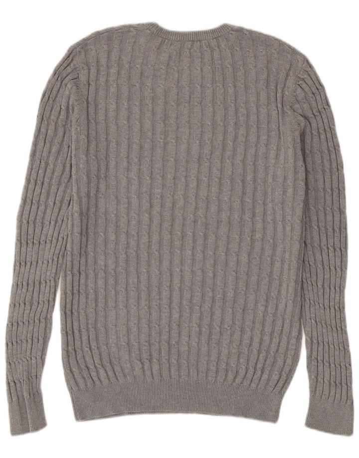 Jack Wills Herre Crew Neck Jumper Sweater Medium Grå Bomuld