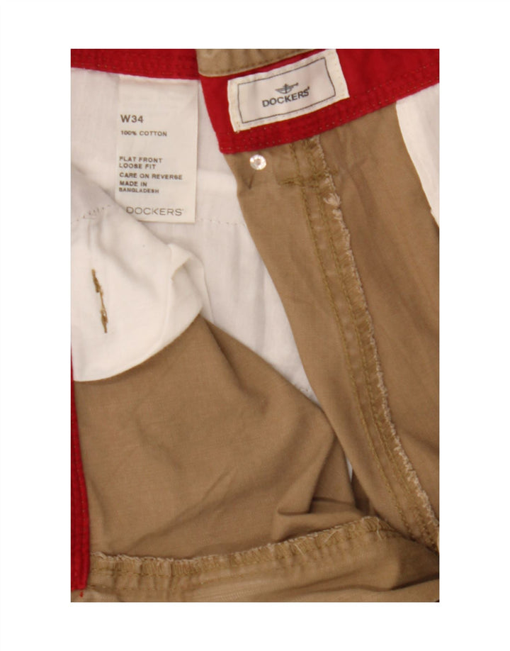 DOCKERS Mens Cargo Shorts W34 Large  Brown Cotton Vintage Dockers and Second-Hand Dockers from Messina Hembry 