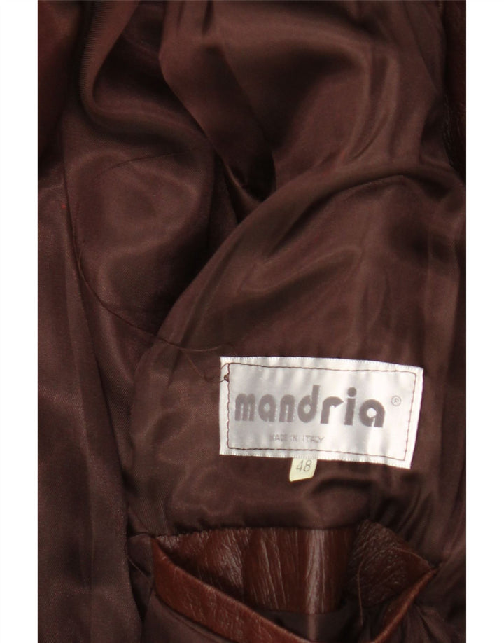 Vintage herre læderfrakke IT 48 Medium Brun