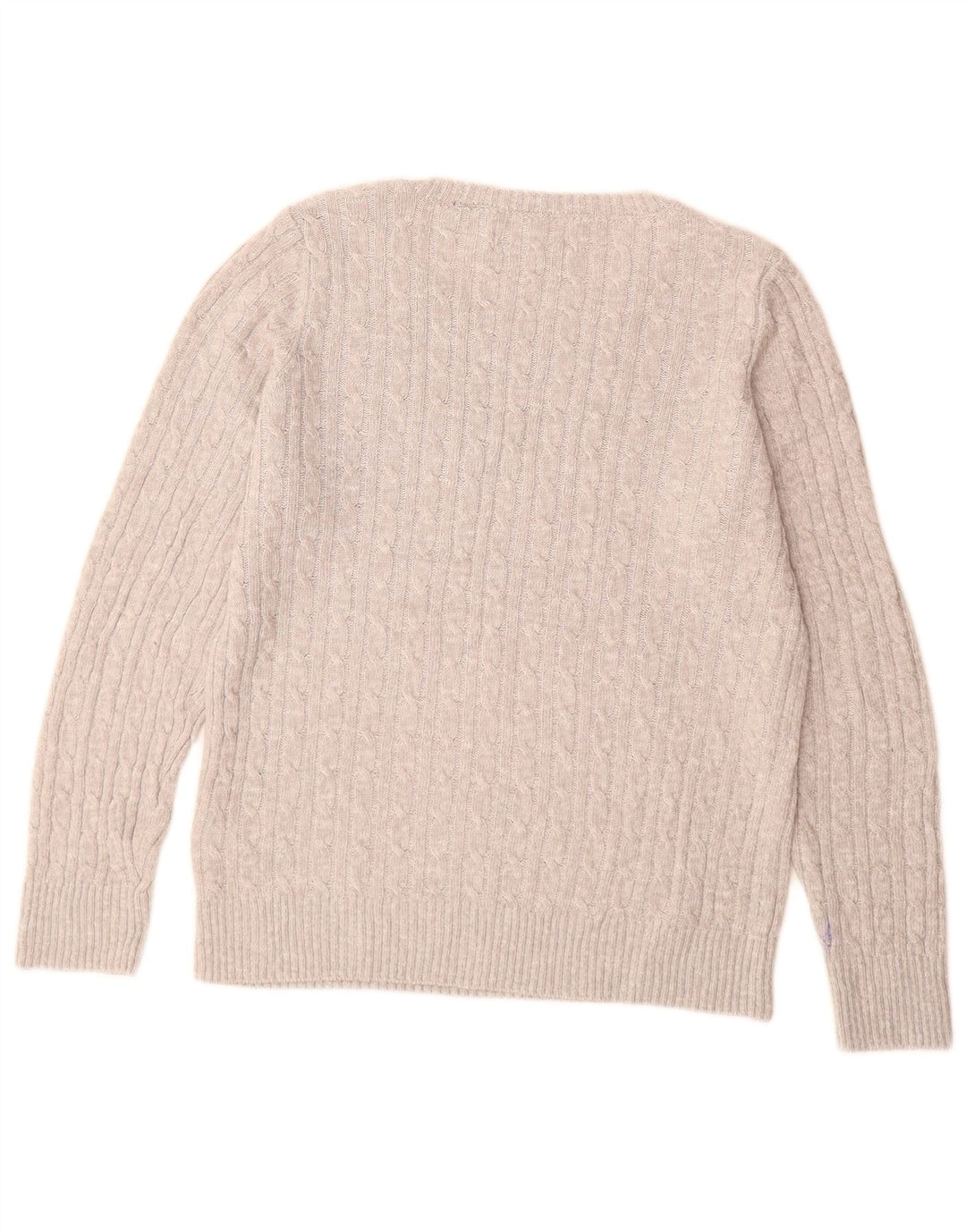 SUPERDRY Dame Boat Neck Jumper Sweater UK 14 Stor Grå Akryl