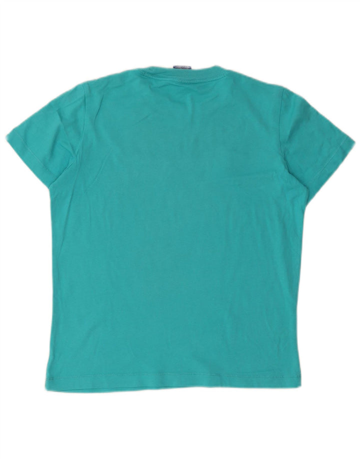 CHAMPION Womens Graphic T-Shirt Top UK 16 Large Turquoise