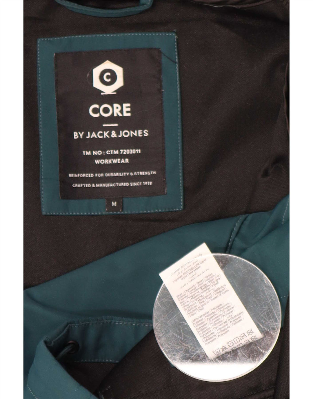 Jack & Jones Windbreaker-jakke med hætte til mænd UK 38 Medium Blue Polyester