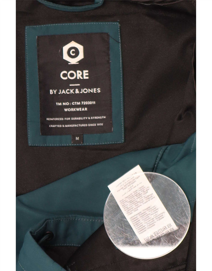 Jack & Jones Windbreaker-jakke med hætte til mænd UK 38 Medium Blue Polyester