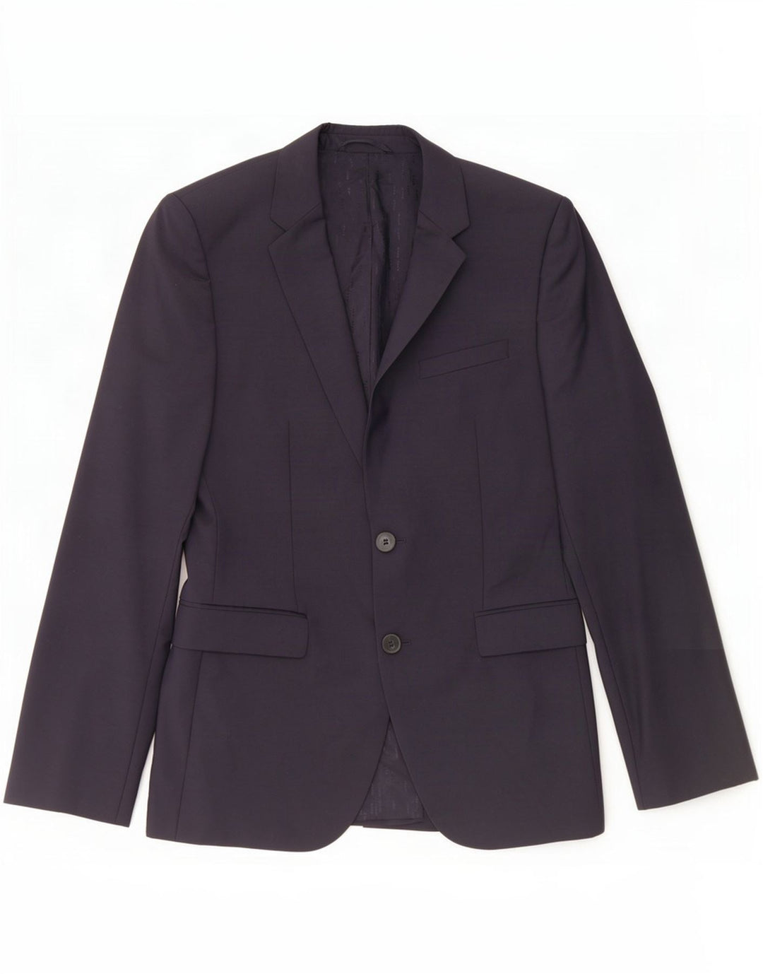 Hugo Boss Herre 2-knaps blazerjakke US 36 Small Navy Blue Virgin Wool