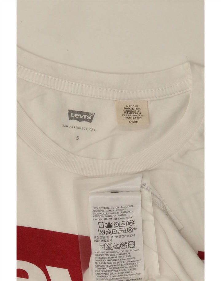 Levi's Grafisk T-shirt top til kvinder DK 10 Lille hvid bomuld
