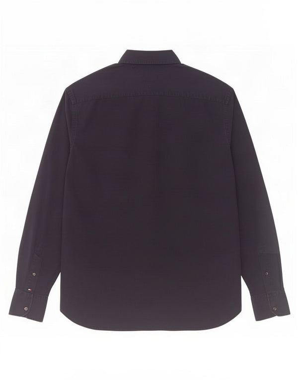 Tommy Hilfiger Herre Fitted Shirt Medium Navyblå Bomuld