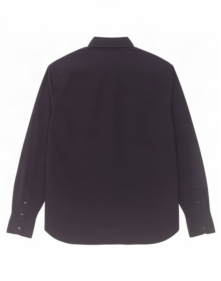 Tommy Hilfiger Herre Fitted Shirt Medium Navyblå Bomuld