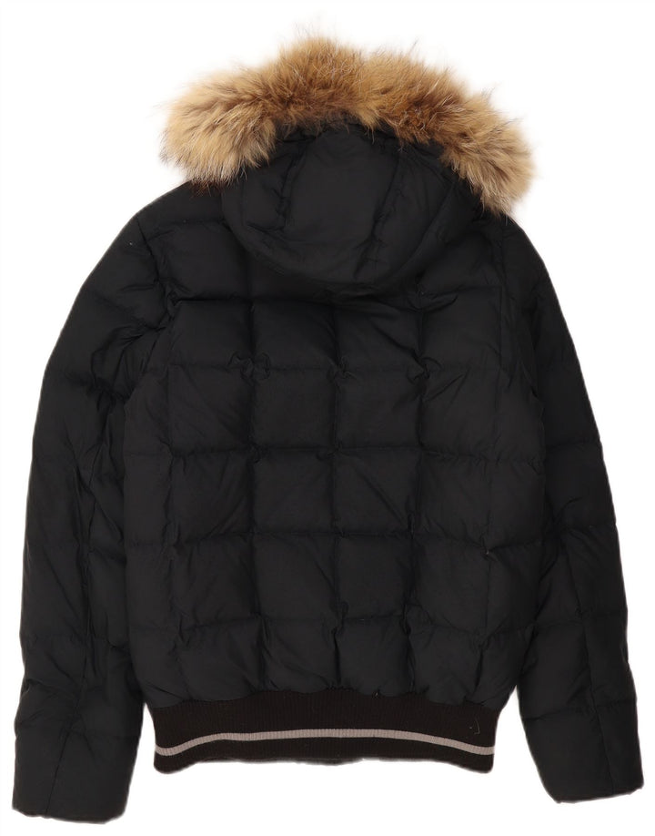 DOLOMITE Herre hættepolstret jakke UK 36 Lille sort polyester