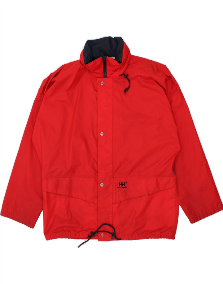 HELLY HANSEN Mens Windbreaker Jacket UK 38 Medium Red Nylon Vintage Helly Hansen and Second-Hand Helly Hansen from Messina Hembry 