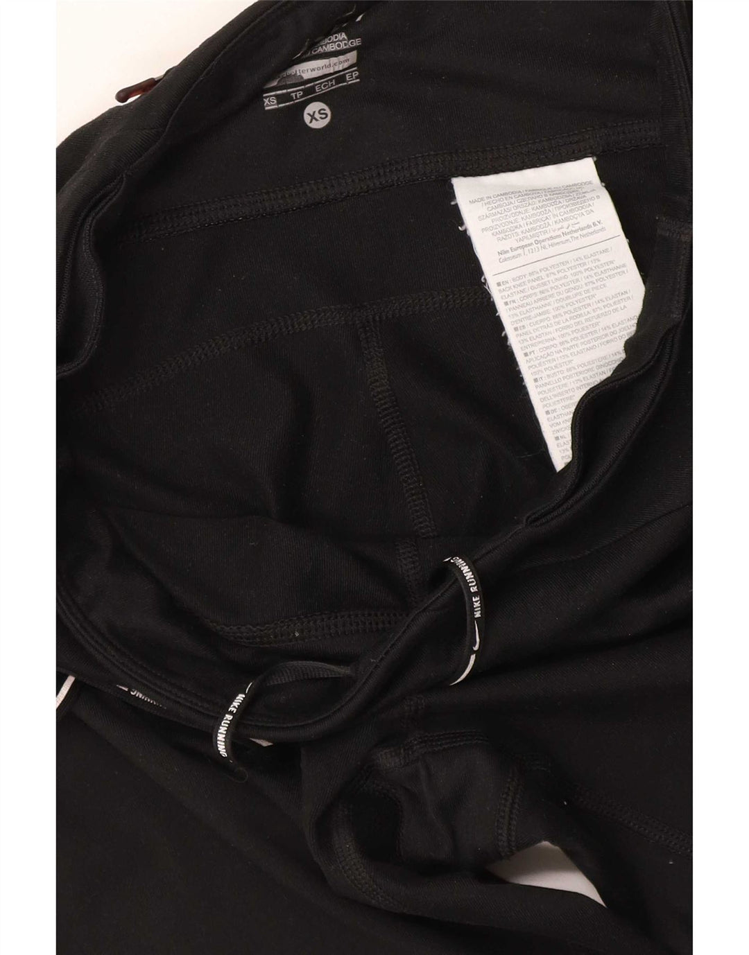 Nike Dame Dri Fit Leggings UK 6 XS Sort Polyester