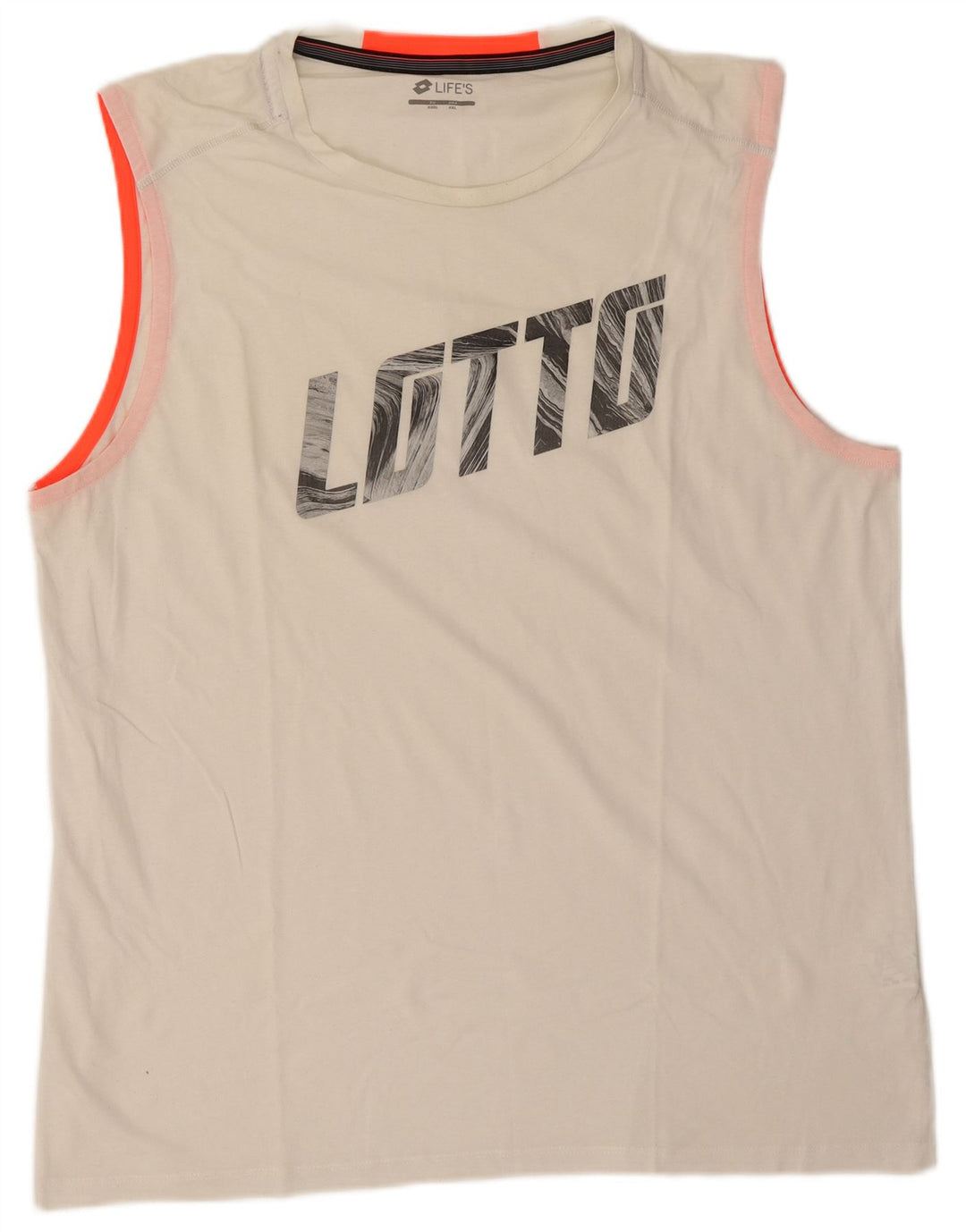 Lotto Herre Grafisk Vest Top 2XL Hvid Bomuld