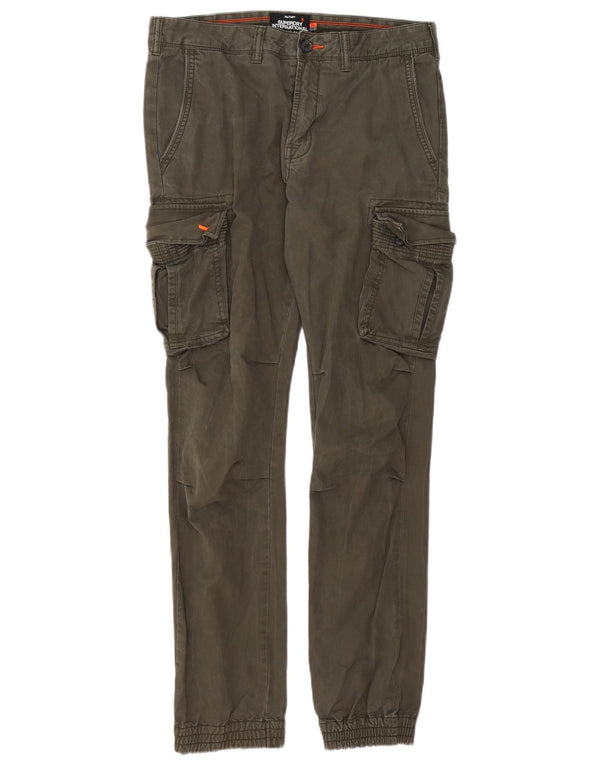 Superdry Slim Joggers Cargo-bukser til mænd W32 L32 Khaki Bomuld