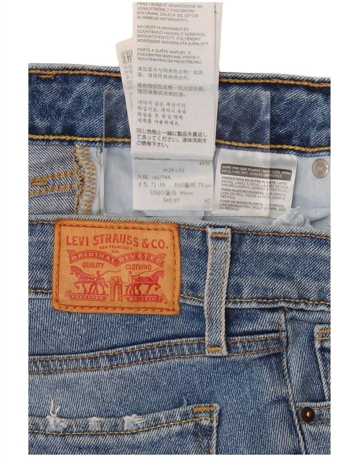 LEVI'S Dame 712 Slim Jeans W29 L32 Blå Bomuld