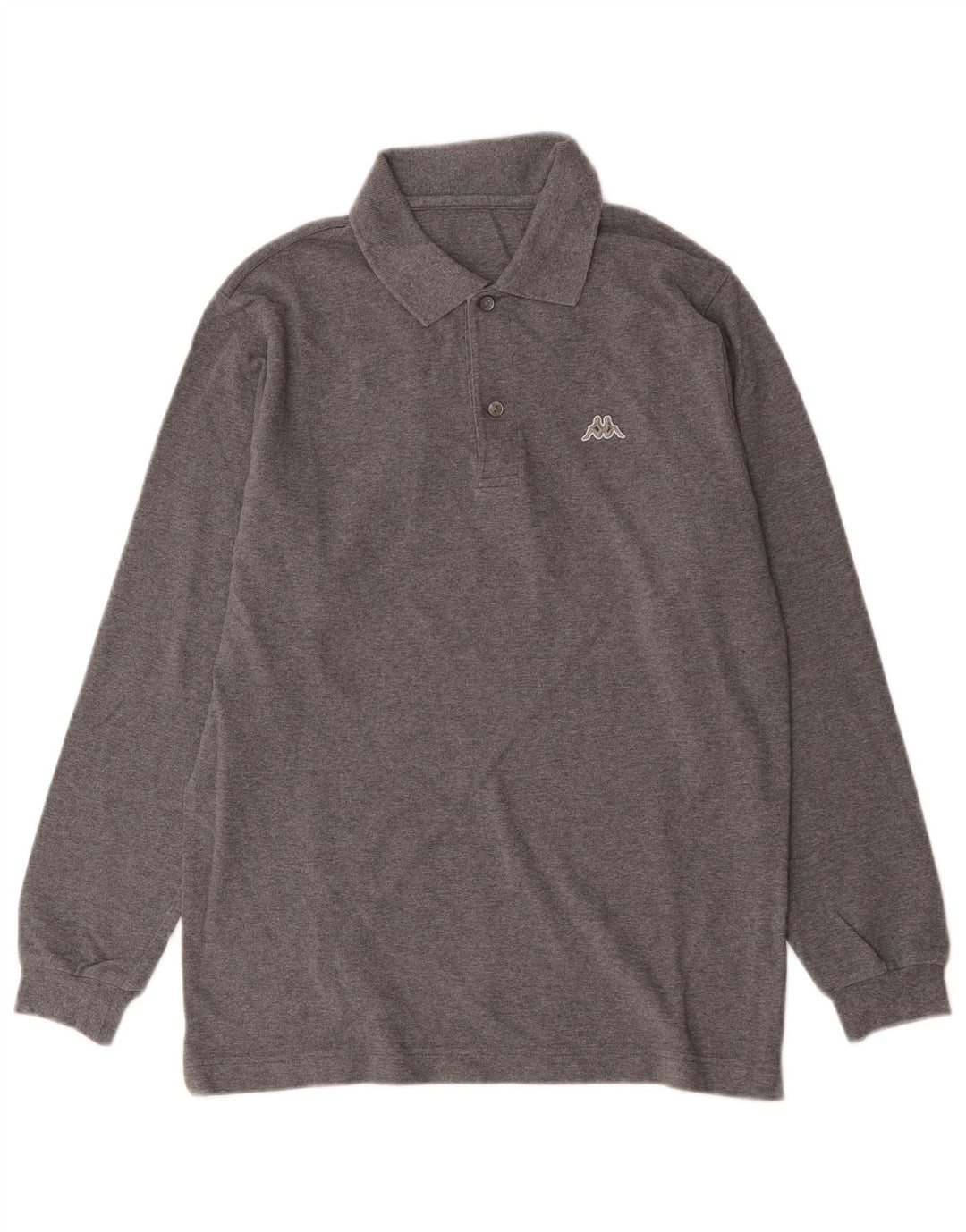 Kappa Langærmet Polo Shirt til mænd, lille grå bomuld
