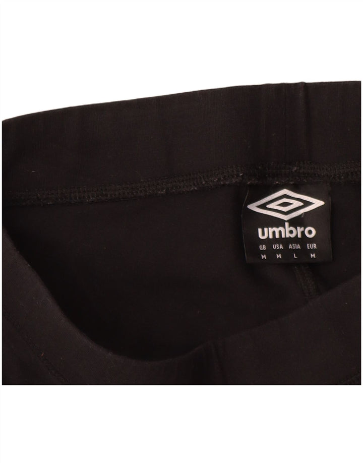 Umbro Womens Grafiske Leggings UK 12 Medium Sort Bomuld