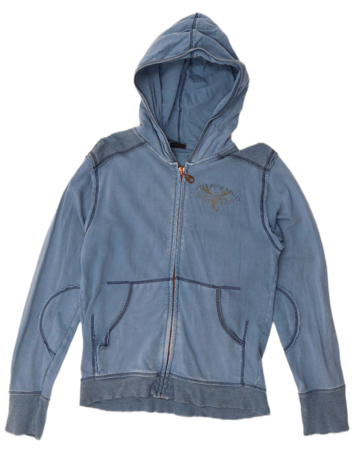 Lee Dame Hættetrøje Sweater UK 14 Medium Blue Bomuld