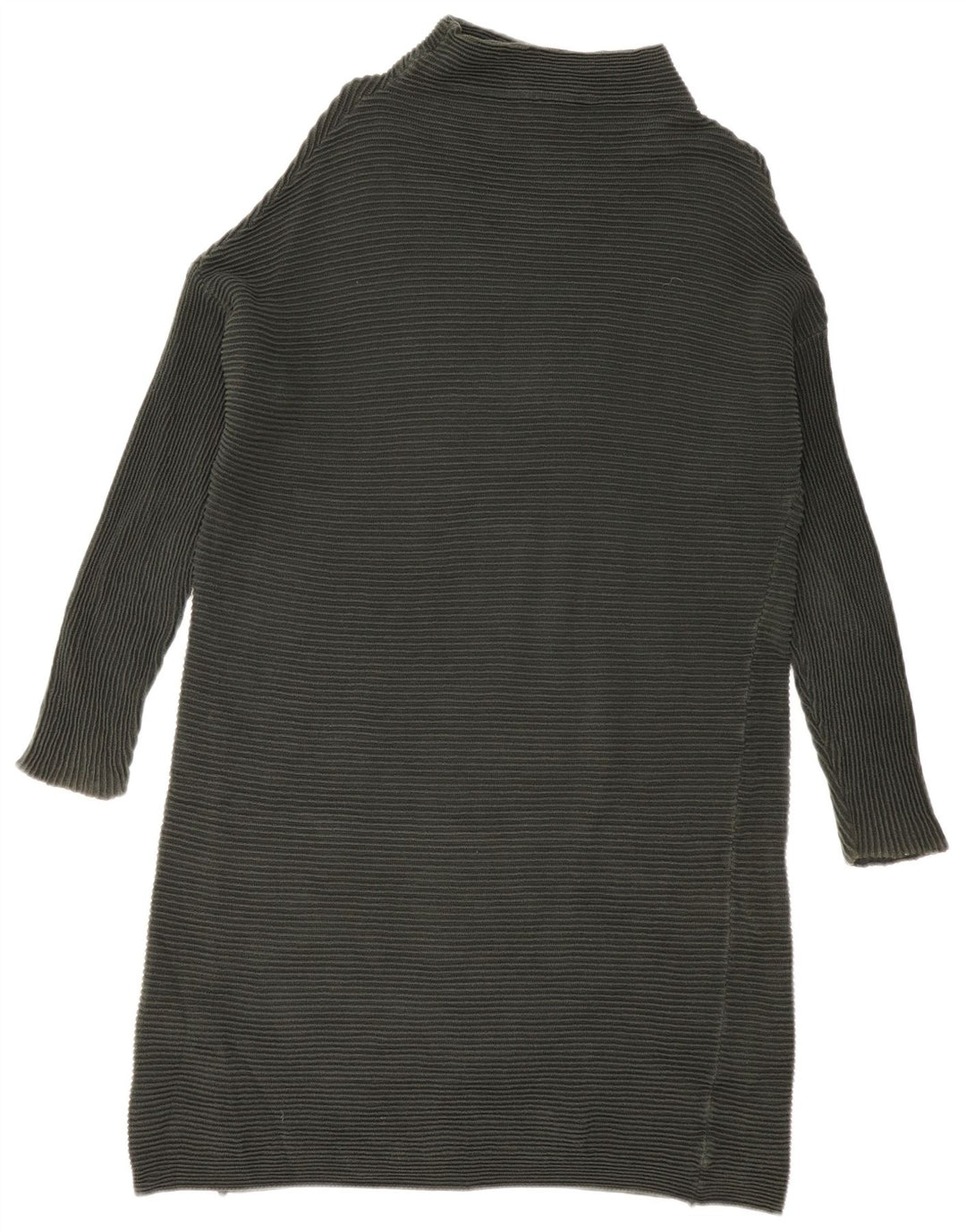 French Connection Dame Langærmet Jumper Kjole UK 14 Medium Khaki
