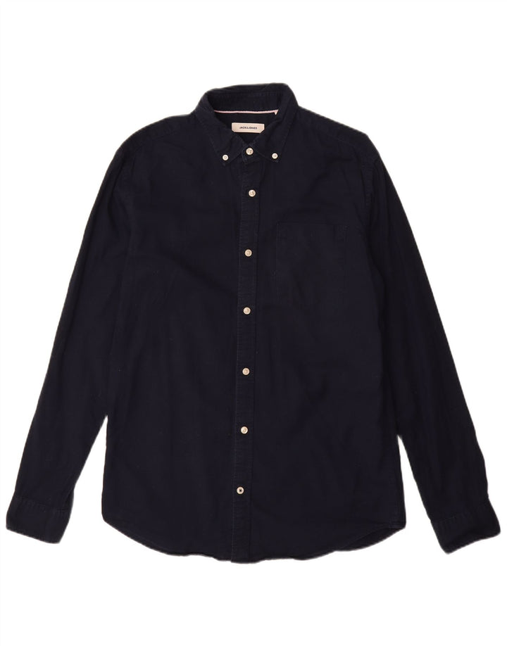 Jack & Jones herreskjorte medium marineblå bomuld