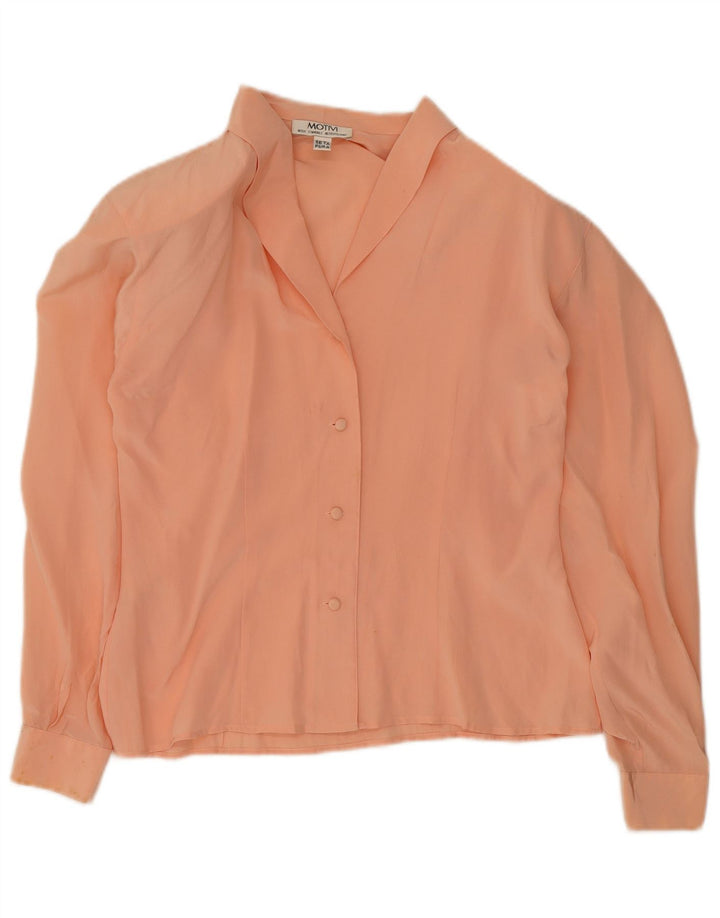 MOTIVI skjortebluse til kvinder UK 12 Medium Pink Silke