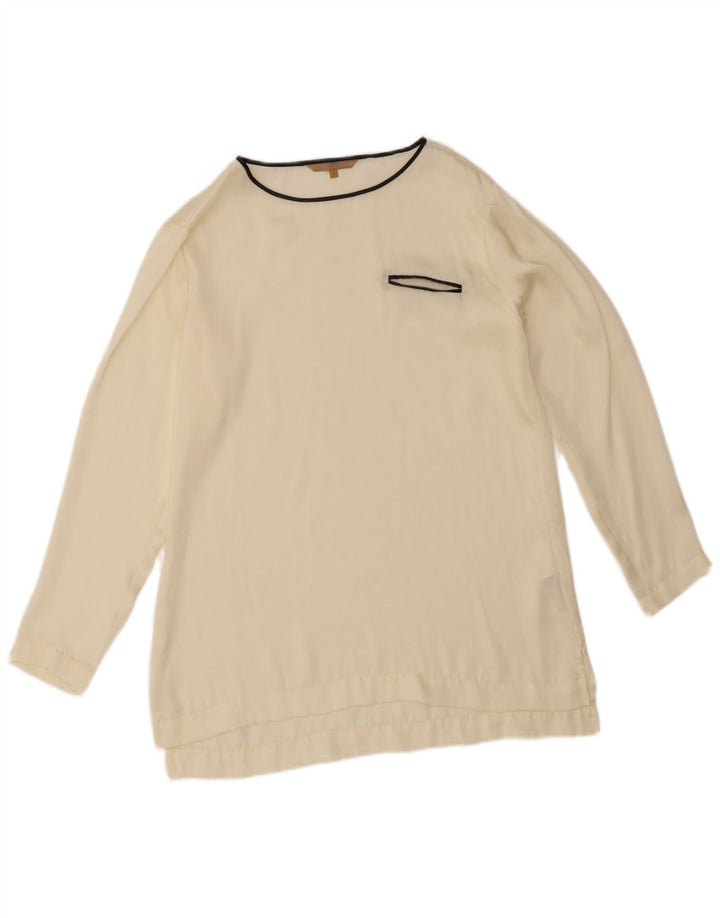 SILVIAN HEACH Womens Oversized Blouse Top UK 10 Small Off White Polyester
