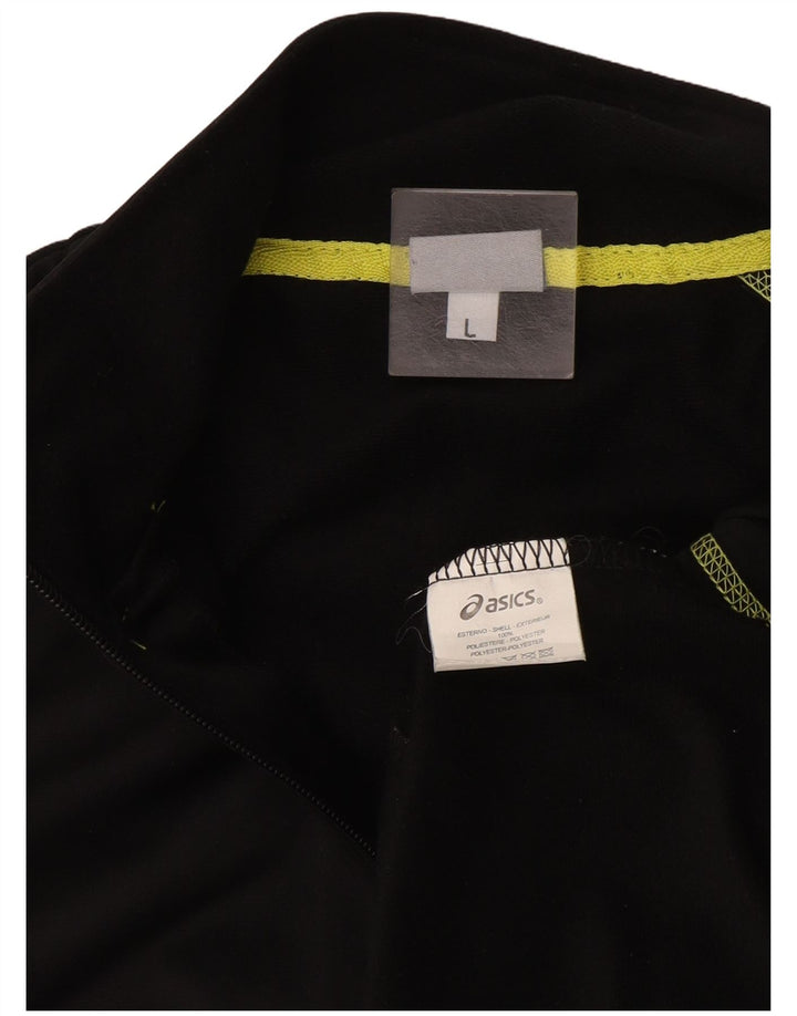 Asics træningsdragt topjakke til kvinder UK 16 Stor sort polyester