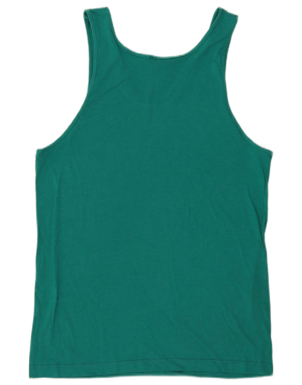 Adidas Herre Grafisk Vest Top UK 40/42 Medium Green Bomuld
