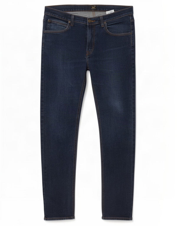 Lee Herre Luke Tapered Slim Jeans W34 L34 Marineblå Bomuld